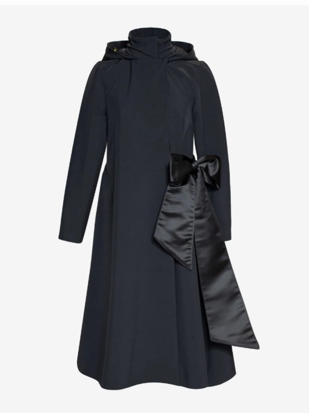 RainSisters Double Breasted Bow Belt Waterproof Softshell Flared Dress Coat NWT